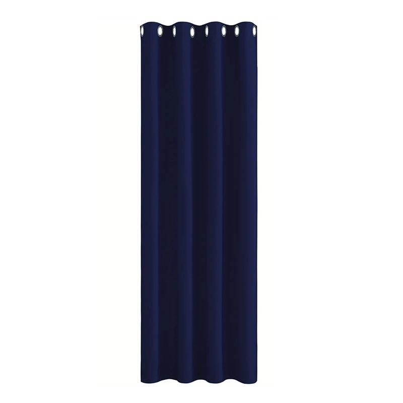 Grommet Solid Blackout Curtains for Bedroom and Living Room Window Drapes Thermal Insulated Room Darkening Curtains