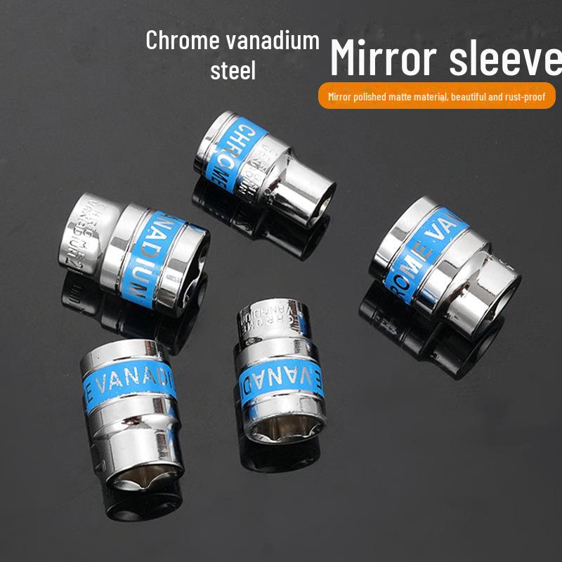 Набор из 12 гаечных ключей с трещоткой двойного назначения из хром-ванадиевой стали с удлинителем и железным футляром