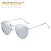 aoron Round Frame Polarized Sunglasses Fashion Design Metal Anti Glare UV400 Driving Fishing Cycling Sport Glasses for Men Women