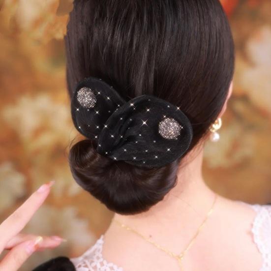 Hair Bun Maker Flower Fishtail Rhinestone Feather Hair Curler Deft Bun Twister Long Hair Fast Snap Roll Tool Women Hair Styling Accessories