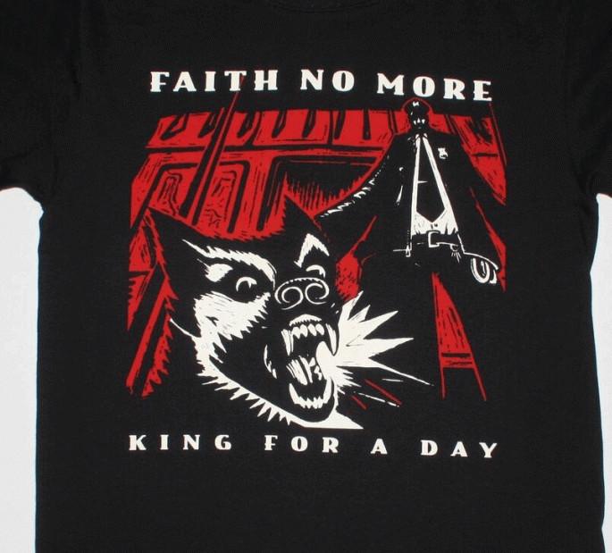 FAITH NO MORE KING FOR A DAY'95 Черная Все Размеры Мужская Футболка AC1132.gif Унисекс Футболка