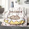 Cute Cat With Roses Home Customization Blankets Soft Cozy Lightweight Allseason Multipurpose Blanket For Picnics Sofas Offices Beds Living Rooms