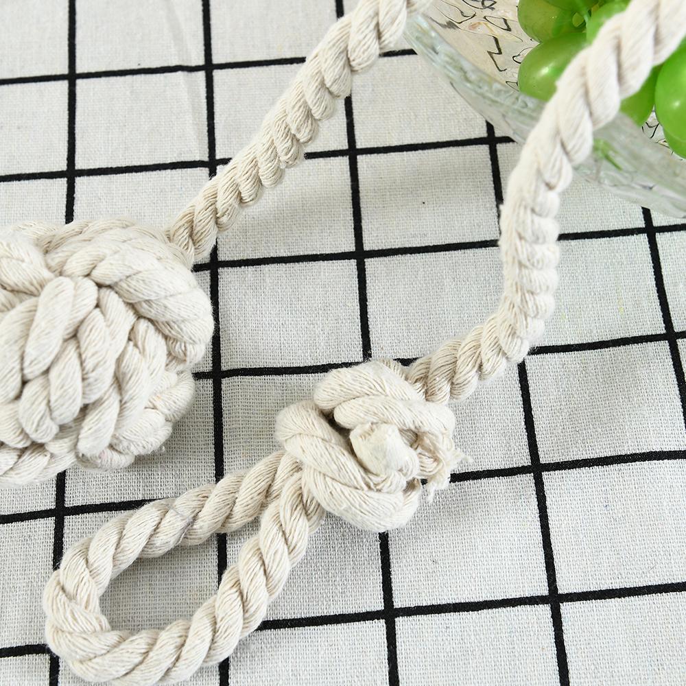 1Pair Curtain Tiebacks Rope Round Finial Drapery Tie Bakes Holdbacks