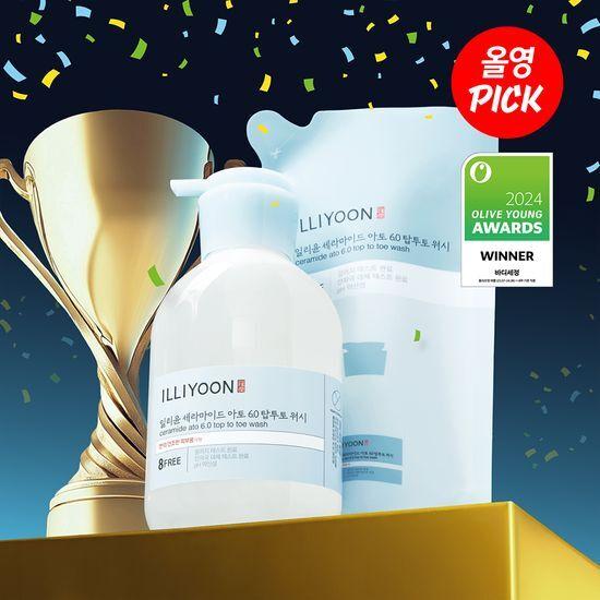 ILLIYOON Ceramide Ato 6.0 Средство для мытья головы и ног 500 мл + Сменный блок 500 мл