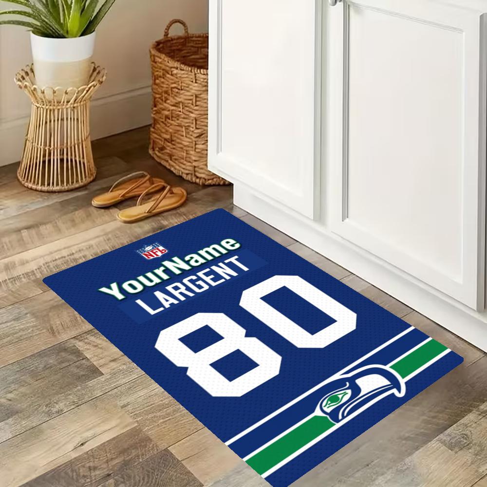 Seattle Seahawks Customize Your Name Kitchen Rug Runner Rug Laundry Mat Hallway Entryway The Best Gift Choice