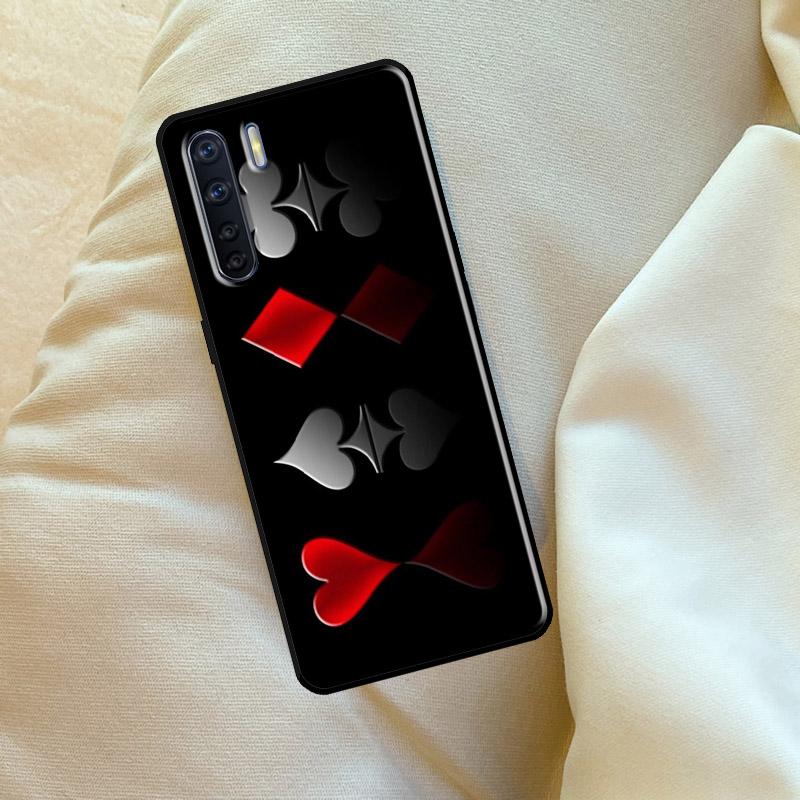 Пики Покер Игральные Карты Туз Искусство Для OPPO A74 A54 A94 A15 A17 A77 A79 A58 A78 A98 A5 A9 A16 A76 A96 A52 A72 A53S A57S Чехол