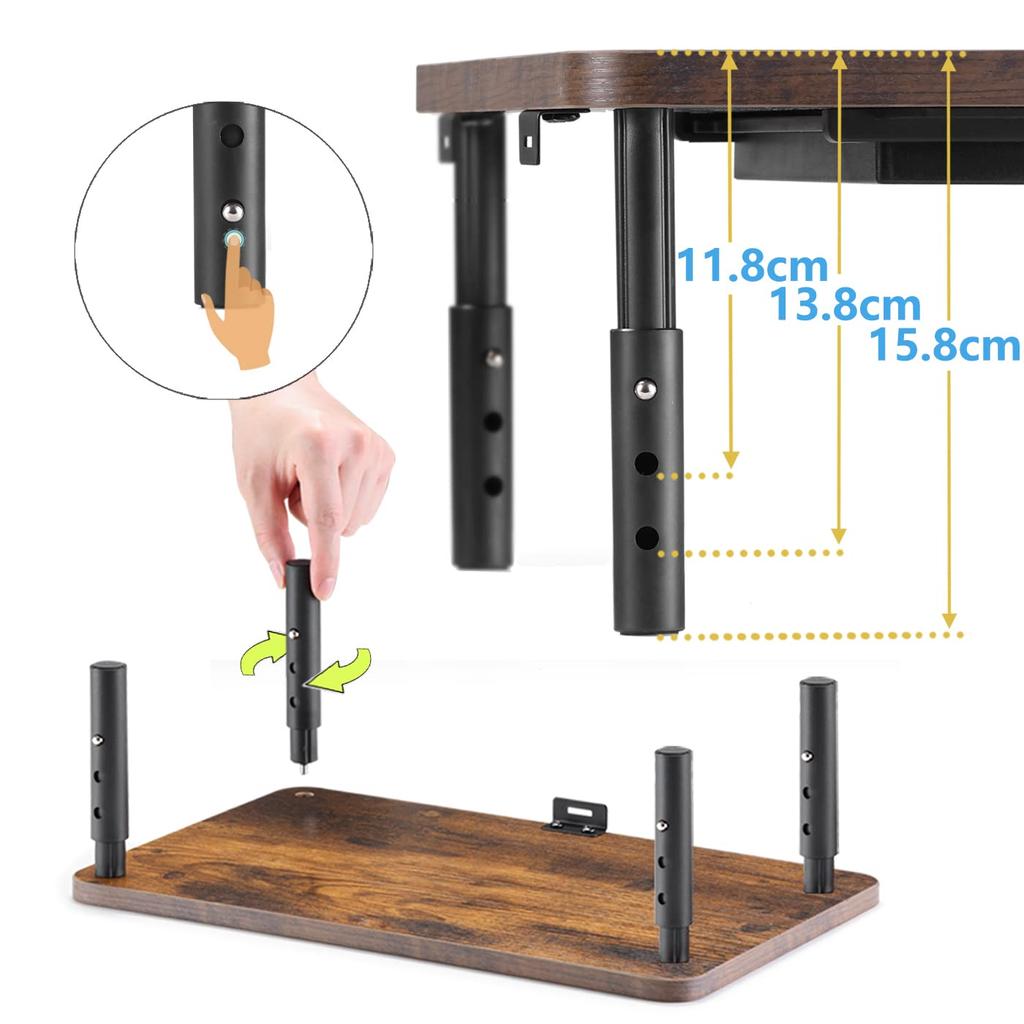 ETHU Monitor Height Desk Computer Easy To Improves Prevents Smartphone Remote Work Wood Grain Stand, Adjustable, Stand, Stand, Assemble, Posture,