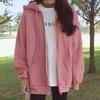Women Long Sleeve Hooded V Neck Loose Pullovers Female Tops Solid Color Sweatshirts