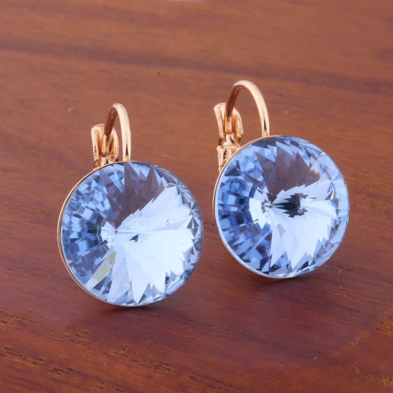 14 мм круглые цветные серьги