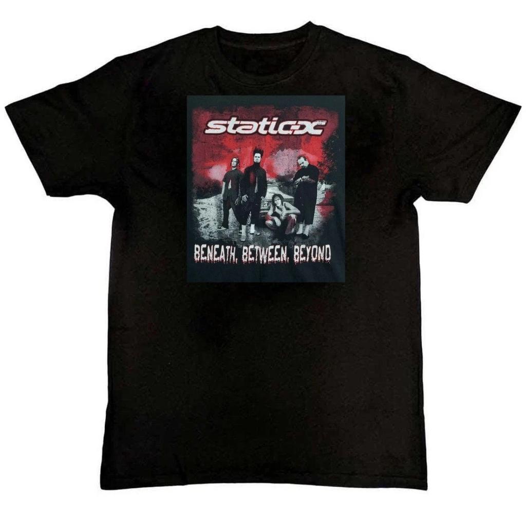 STATIC-X Band Graphic Print Mens Unisex 100% Cotton T-shirt Mens Tees Top