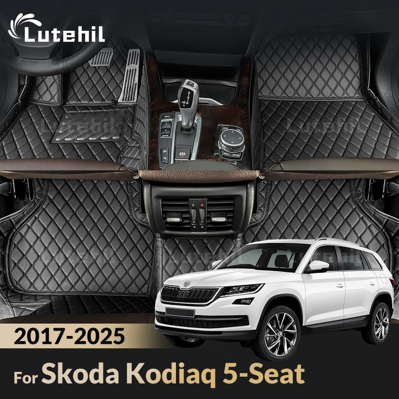 Для Skoda Kodiaq 5-местный 2025 2024 2018 2017 Автомобильные коврики на пол Автомобильные коврики для ног Покрытие-коврик Интерьер