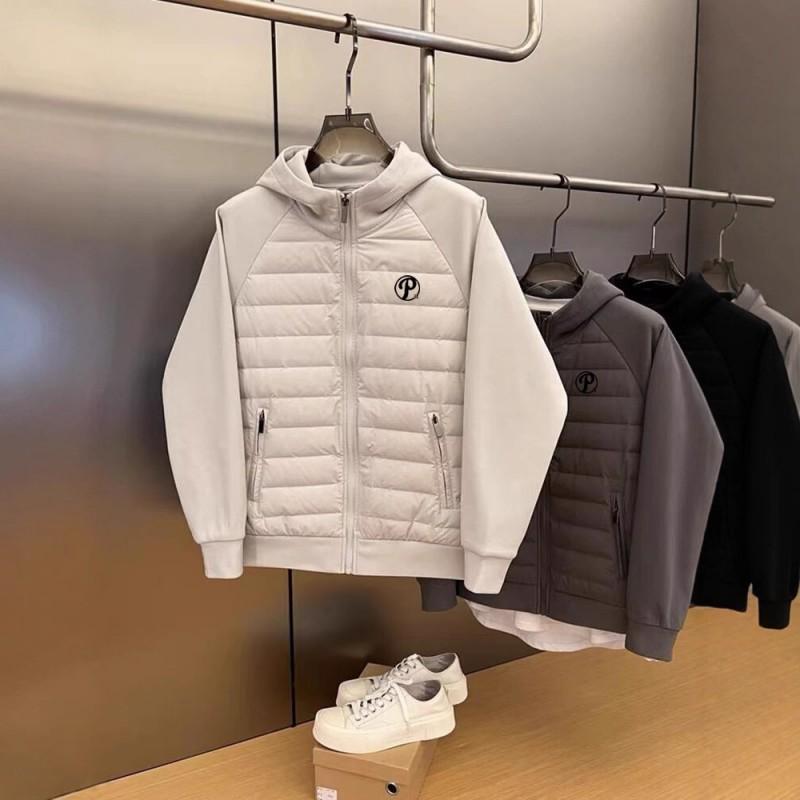 High Quality Letter Print Hooded Thick Warm Cotton Puffer Jacket Men