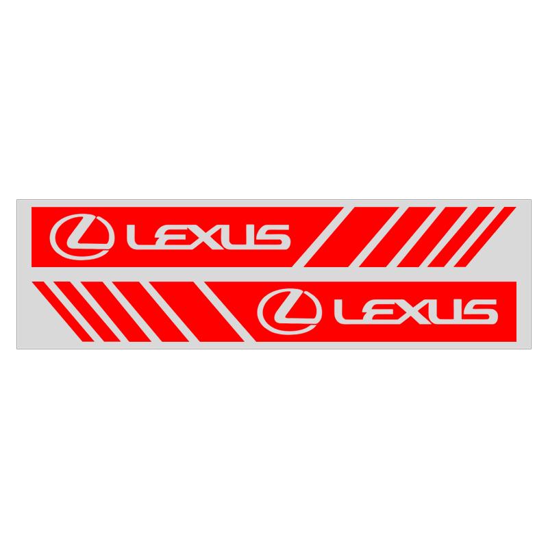 Interior Stickers 2PCS Car Rear View Mirror Side Stripe Badge 3D Sticker Car Styling For Lexus CT200H ES250 ES300H IS250 IS200 GRJ6