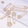 Elegant Rhinestone Waist-Cinching Brooch for Pants - Anti-Exposure Clothing Pin