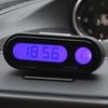 Цифровые часы для автомобиля 2-в-1 Автомобильные часы Люминесцентный измеритель температуры Часы Клейкие часы Индикатор времени Электронный датчик Светодиод