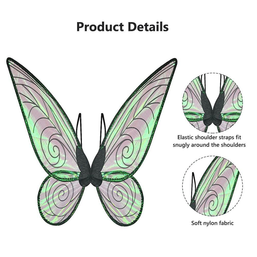 Нарядные крылья феи для взрослых детей, сверкающие крылья бабочки для костюма, крылья ангела для девочек
