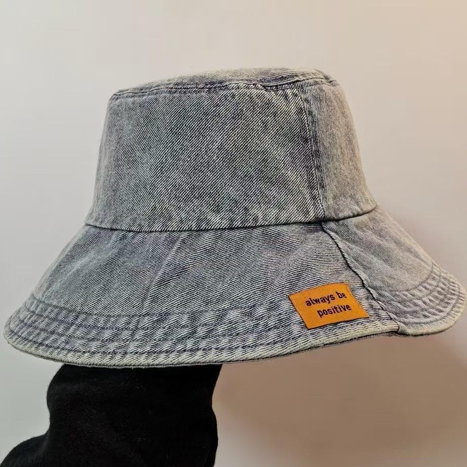 Кепка рыбака в стиле ретро с большими полями из денима, женская, весенне-летняя, мужская, универсальная, солнцезащитная, для отдыха на природе