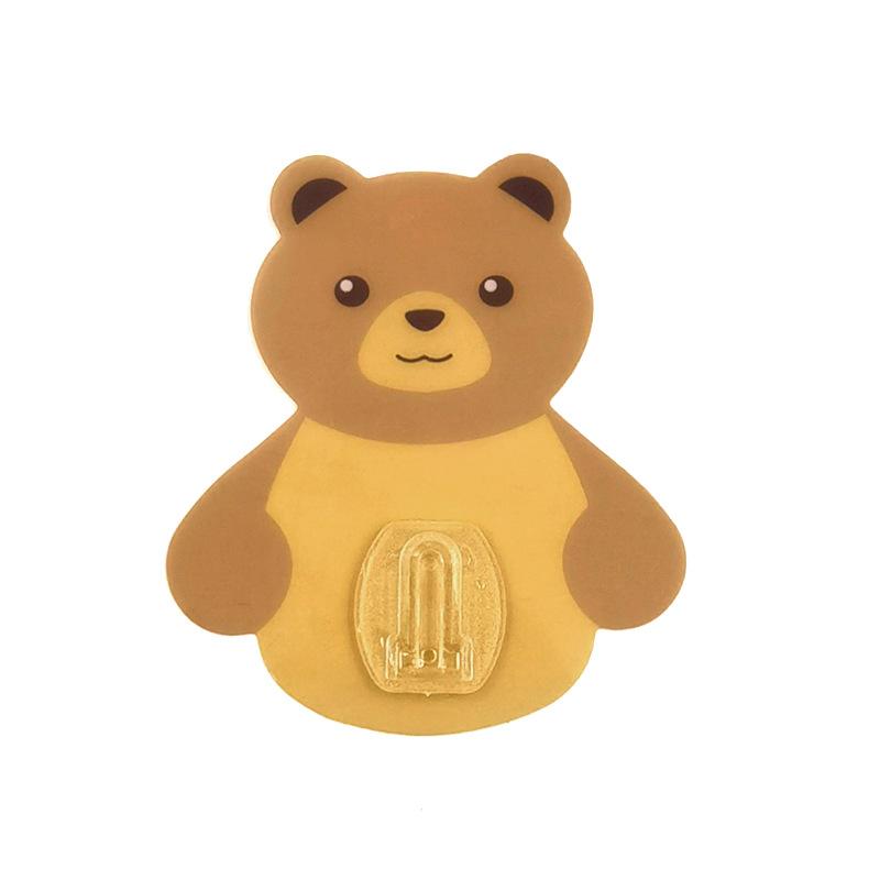 Туалетная кружка для зубной щетки в виде медведя, стойка для хранения зубной пасты, настенная сливная чашка для хранения в виде медведя без сверления для ванной