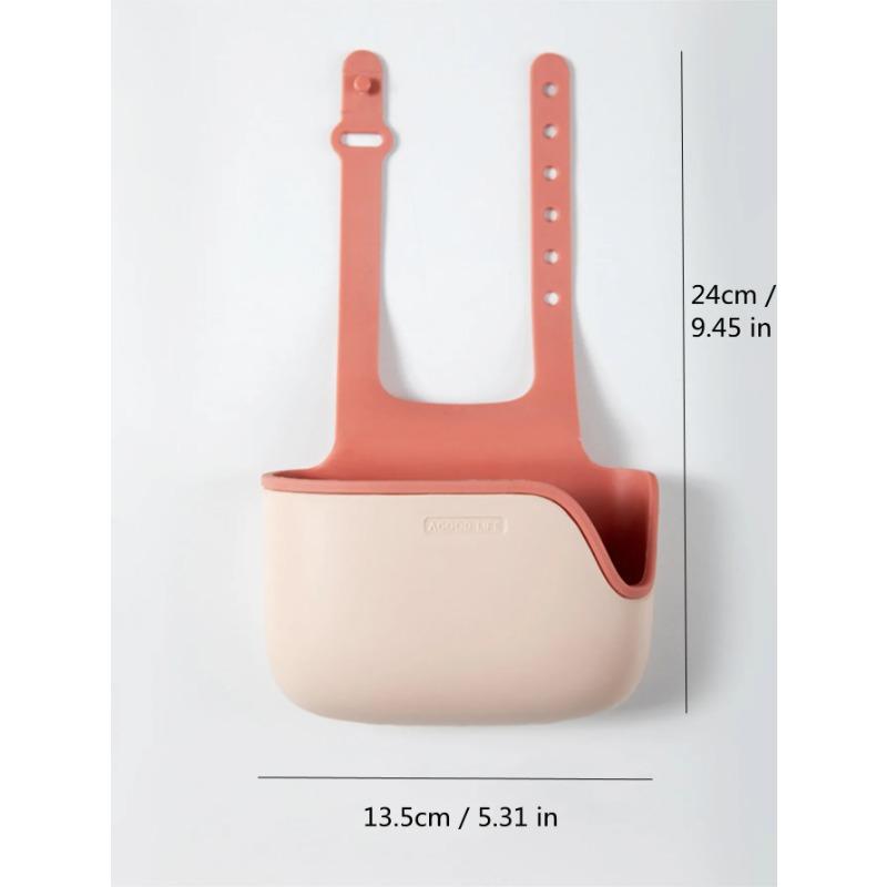 Home Storage Drain Basket Kitchen Sink Holder Adjustable Soap Sponge Shlf Hanging Drain Basket Bag Kitchen Accessories
