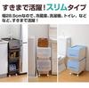 Storage Box In Set of 2 with Slim Deep Froq with Lid Can Be Fixed When Width X Depth 46 X Height Completed Clear [Yamazen] [Made Japan] Lid, (flock),