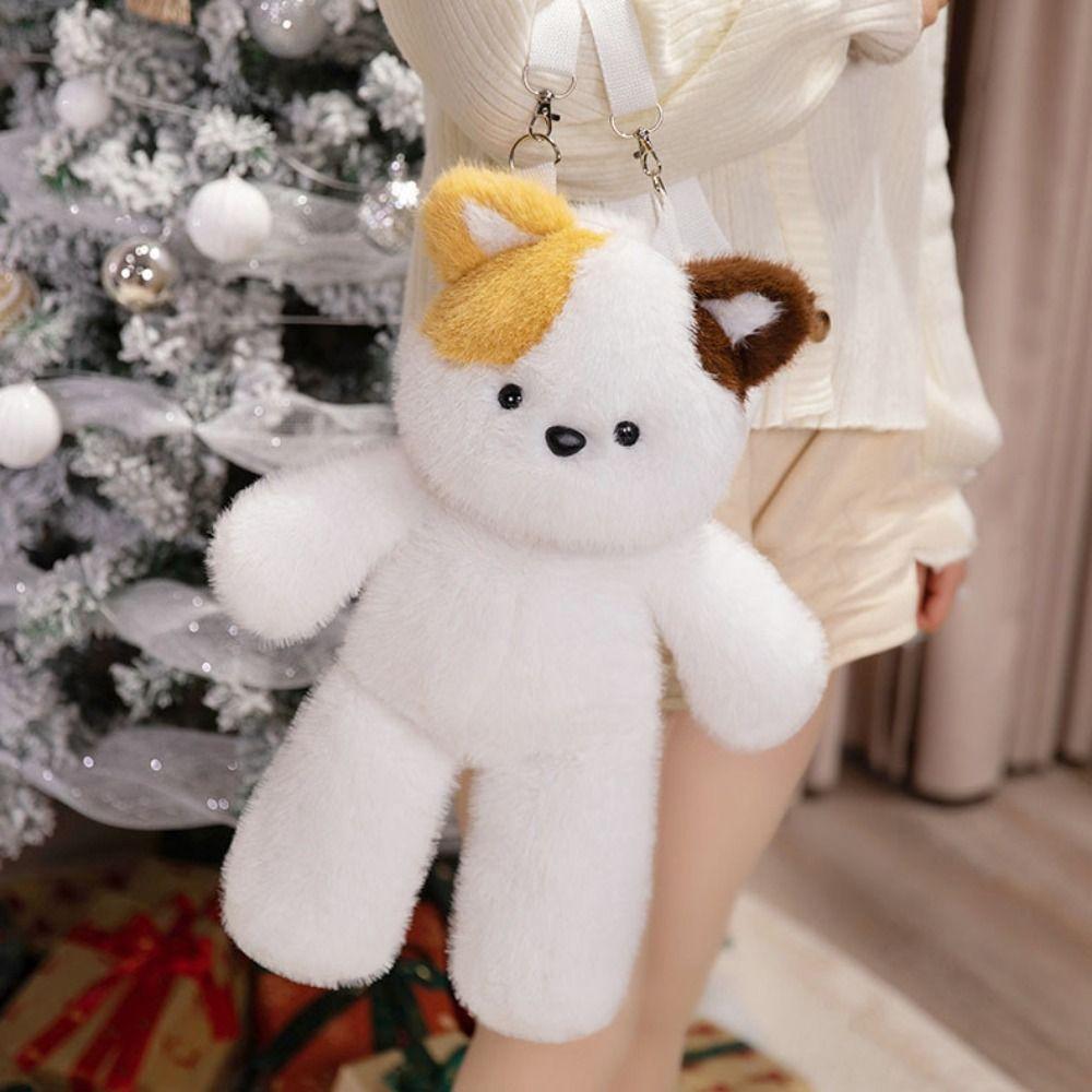 Animal Running Bear Plush Backpack Stuffed Rabbit Plush Schoolbag Girl Gift
