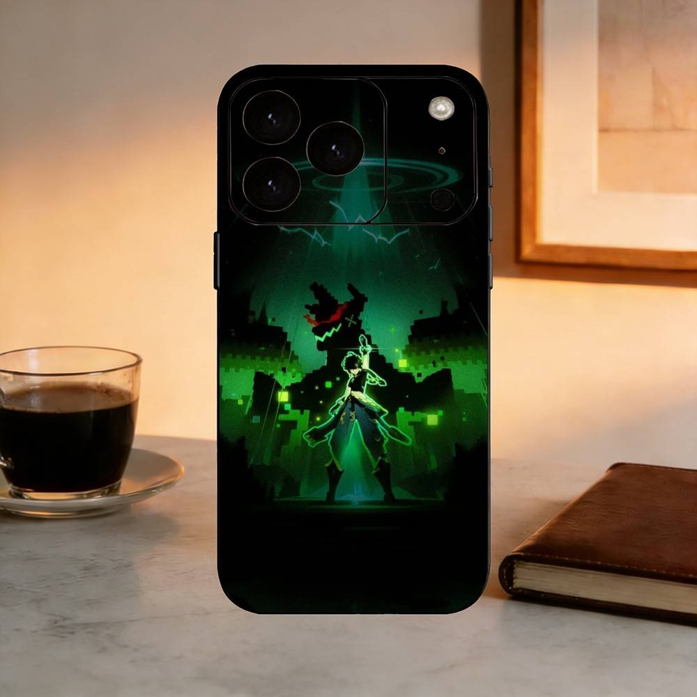 G-Genshin I-Impact Kinich Игра Подарок Чехол для Телефона Для iPhone 17, 16,15,14,13,12,11 Plus,Pro Max, Другие Мягкий Черный Чехол