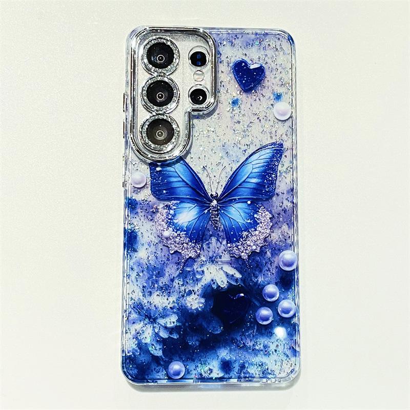 Flash butterfly Samsung s11ultra mobile phone case transparent glitter s11/11plus anti-drop all-inclusive s11u