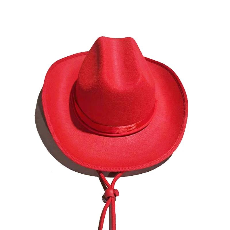 Children'S Hat Kids Girls Boys Cowboy Hats Wide Brim Western Cowgirl Hat With Adjustable Strap Costume Accessories