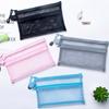 Держатель для хранения файлов с ремешком на молнии, портативная прозрачная сумка для хранения документов большой емкости, офисные принадлежности