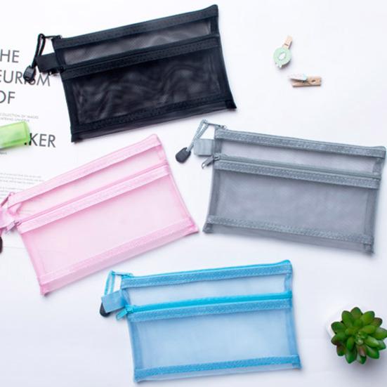 Держатель для хранения файлов с ремешком на молнии, портативная прозрачная сумка для хранения документов большой емкости, офисные принадлежности