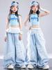 Модные Синие Костюмы для Джазовых Танцев для Девочек - Стильные Наряды для Выступлений на Детских Модных Показах
