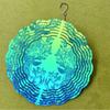 360 Degree Hanging Metal Wind Spinner with Leaf Design Green to Blue Gradient Finish for Balcony Lawn Garden Decor All Season Gift