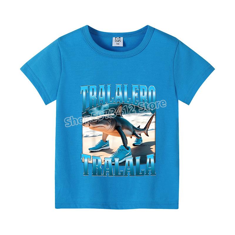 Итальянский маразм Цветная футболка Летняя с коротким рукавом Милая одежда для мальчиков Детский аниме-топ Мультяшная цифровая футболка Подарок