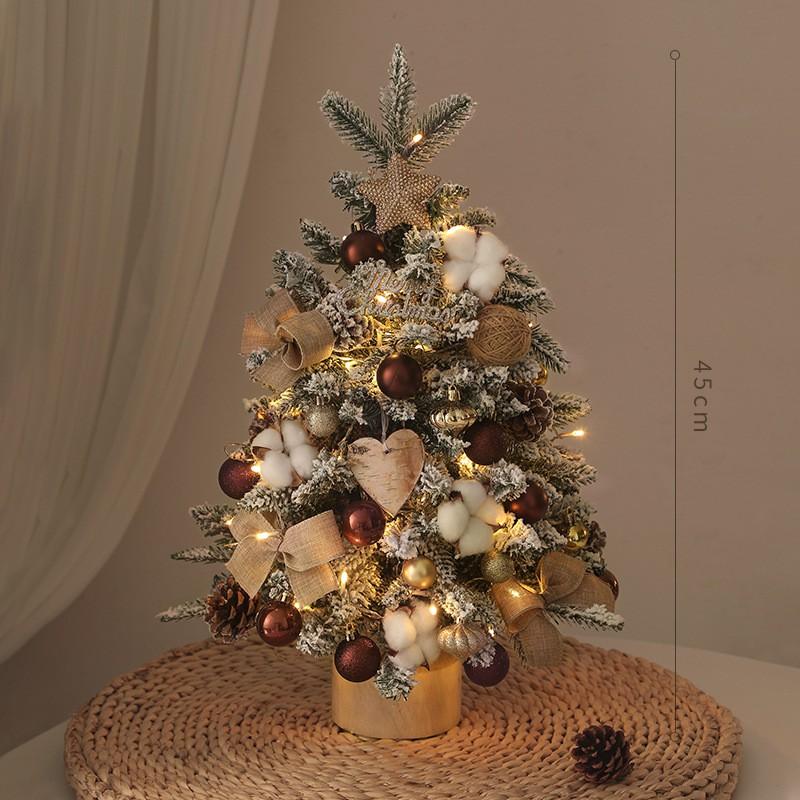 Mini Christmas Tree Decor Desk Window Display PE PVC Snowy Xmas 45cm 60cm 90cm