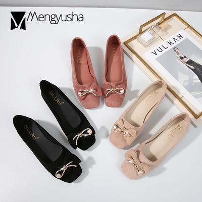 Модные туфли большого размера 34-43, женские туфли «бабушкины», туфли «Мэри Джейн» с квадратным носком, толстые каблуки, туфли-лоферы с перламутровыми стразами и бантом, женские