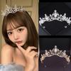 Korean Style Bridal Crown Hair Accessories Fashionable and Simple Alloy Diamond Headband Wedding Dress Crown Tiara Princess Hair Crown Accessories