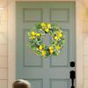 Lemon Wreath for Front Door with Faux Yellow Realistic 17.7in Summer Spring Garden