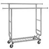 VEVOR Heavy Duty Clothes Rack, Double Hanging Rod Clothing Garment Rack for Hanging Clothes