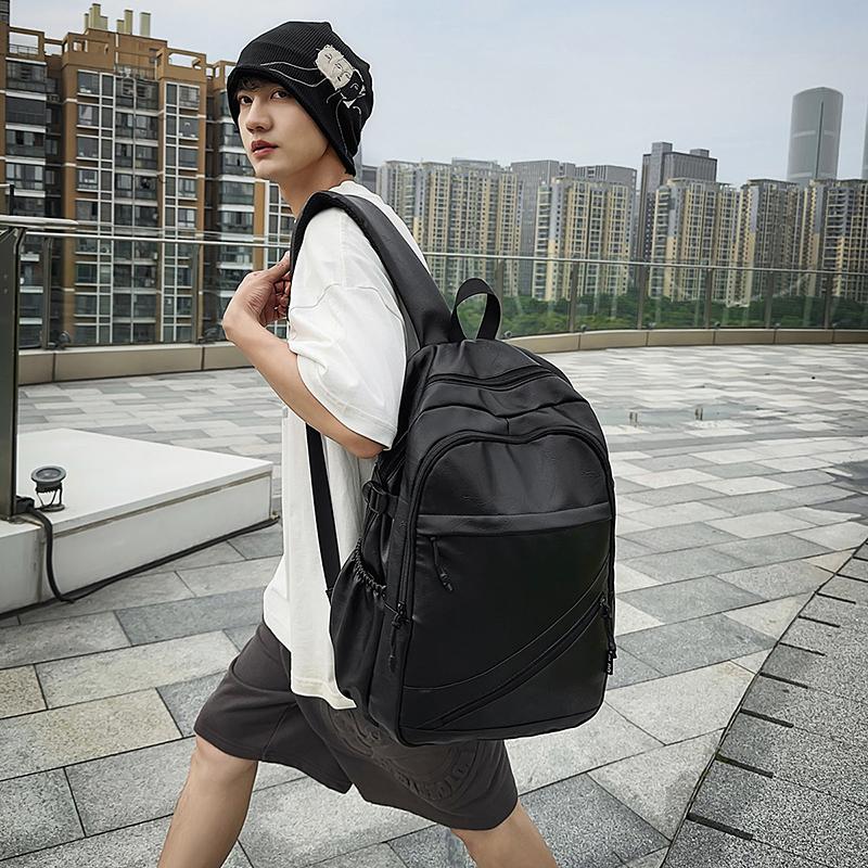 Деловой мужской рюкзак из ПУ, рюкзак для компьютера, студенческий, большой вместимости, школьный рюкзак