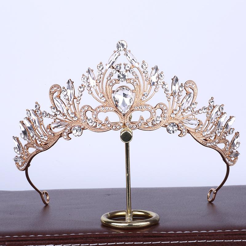 Свадебный головной убор, роскошная новая корона, свадебное платье в стиле барокко, аксессуары для волос с короной на день рождения
