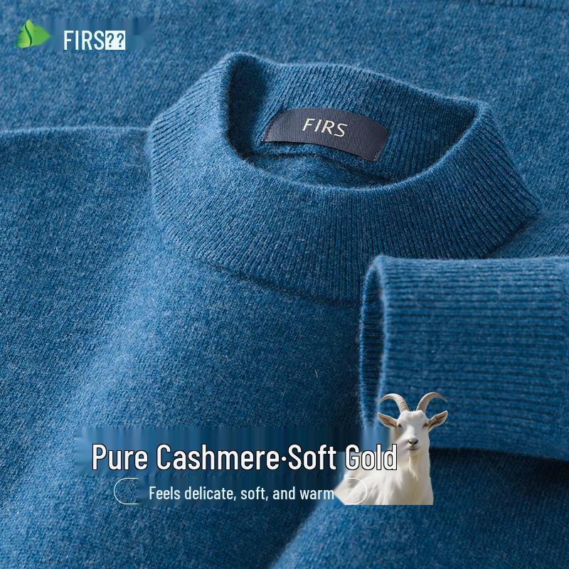 Shanshan Men's Pure Cashmere Half-Turtleneck Sweater