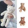 Очаровательная плюшевая игрушка-мишка в форме сердца для успокаивающего комфорта, 16,5 дюймов в высоту, с длинным пушистым коричневым мехом