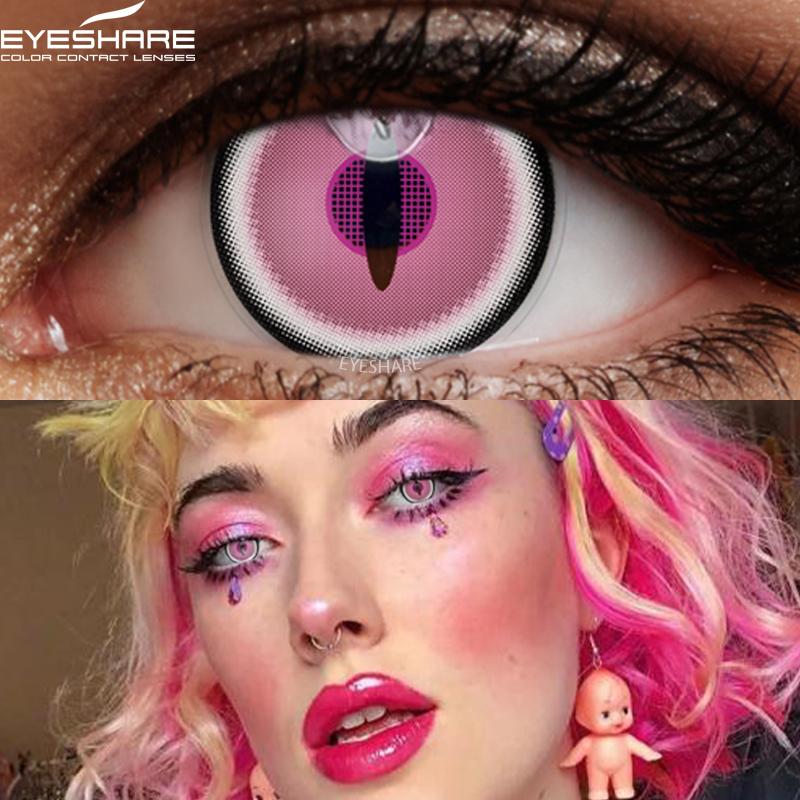 Eyeshare Color Contact Lenses For Eyes 2pcs Anime Cosplay Colored Lenses Blue Purple Halloween Lenses Contact Lens Beauty Makeup