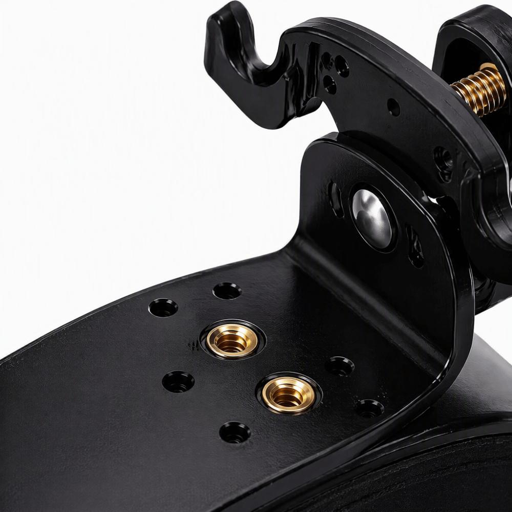 Black Color Violin Shoulder Rest Aluminum Alloy Ergonomic Violin Support For Violinists