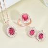 Ruby Necklace Women'S High-End Luxury Trend Court Style Slightly Inlaid Zircon Pendant Collarbone Chain