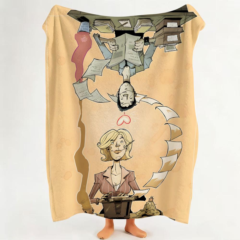 Comic C Chew Throw Flannel Throw Blanket Suitable for Sofa Living Room Bedroom