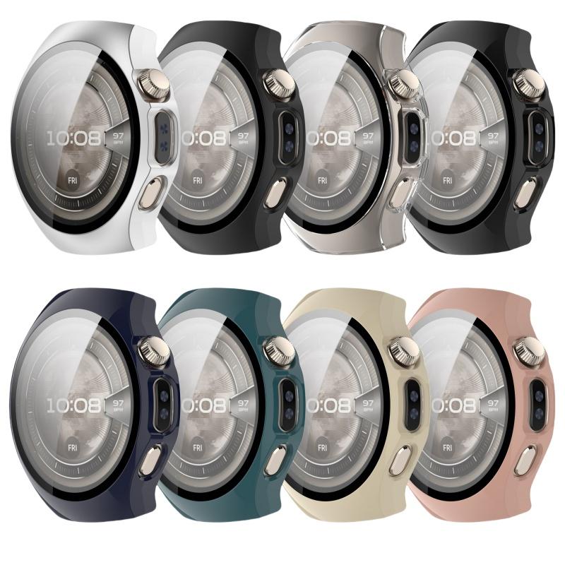 Hard PC Case Glass For Huawei Watch 5 42mm 46mm Bumper Shell Full Cover Screen Protector Smartwatch Accessories