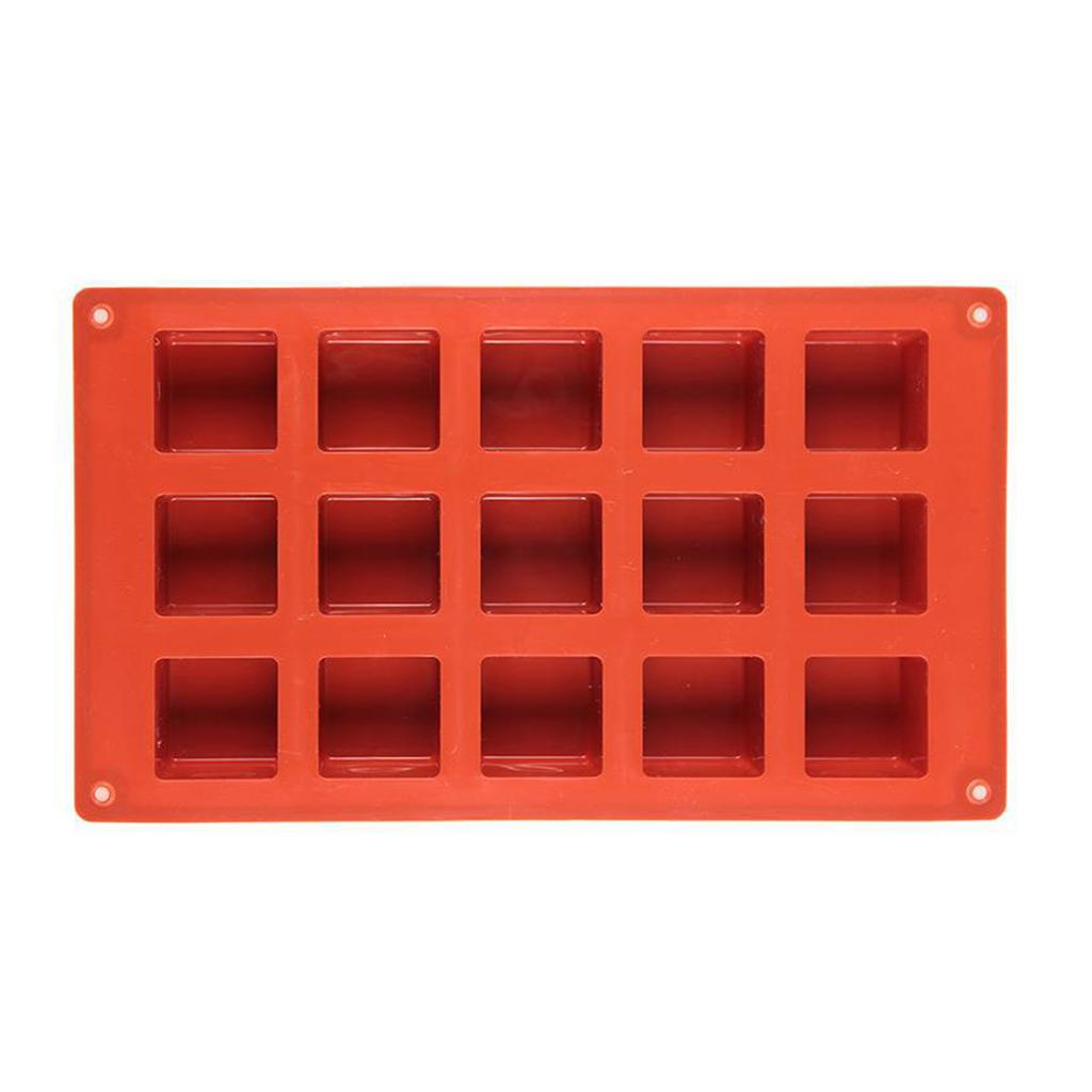 15 Cavity Square Silicone Mold Making Mousses Cake Mold Decorating Baking Tool for Making Chocolate Fondant Dessert