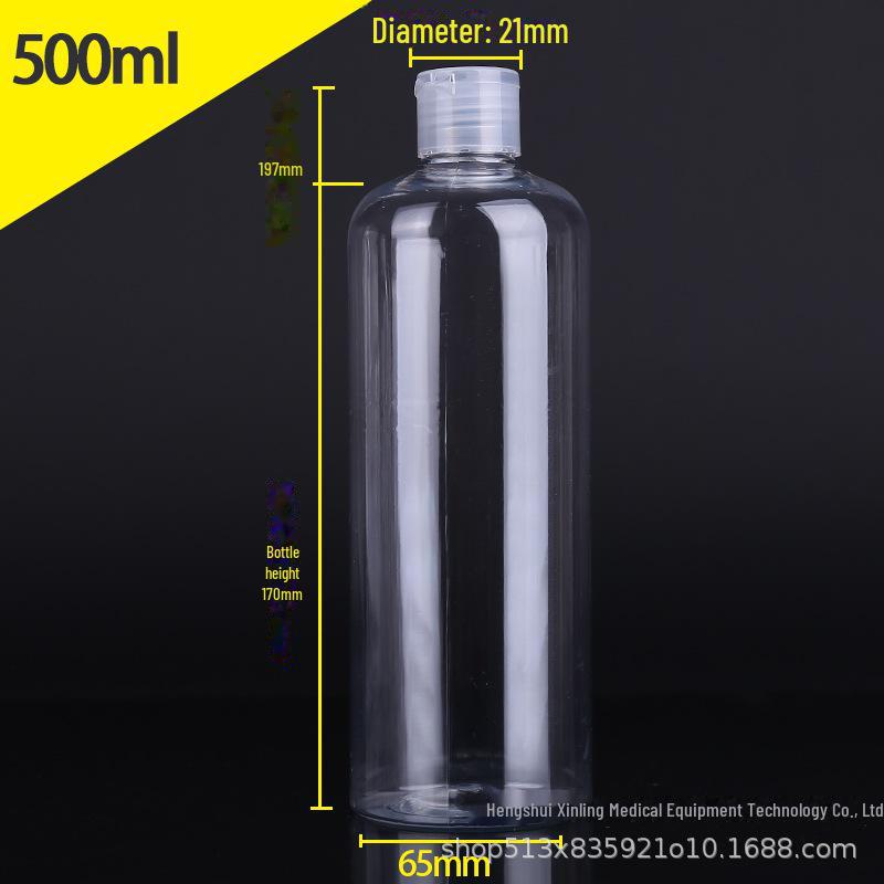 Прозрачная пластиковая бутылка из ПЭТ с откидной крышкой-бабочкой - доступна в объемах 30 мл, 50 мл, 100 мл для косметики и лосьонов