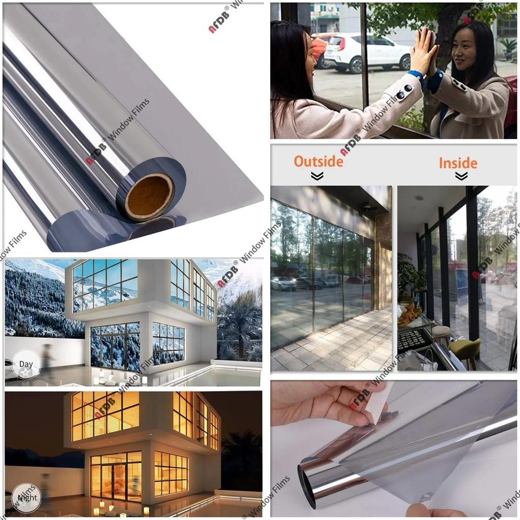 Полностью затемняющая самоклеящаяся пленка для окон, белая зеркальная непрозрачная защитная наклейка для стекла для ванной комнаты, кухни, виниловая наклейка 2 метра